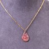 Bijoux argenté acier inoxydable 316L chirurgical hypoallergénique goutte rose clair fait main france artisanal phénaïsens phenaisens Collier Rosée Matinale