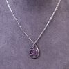 Bijoux argenté acier inoxydable 316L chirurgical hypoallergénique goutte violet fait main france artisanal phénaïsens phenaisens. Collier Rosée Matinale
