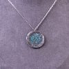 Bijoux collier aube argenté acier inoxydable 316L chirurgical hypoallergénique bleu fait main france artisanal phénaïsens phenaisens. Collier Aube