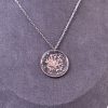 Bijoux collier aube argenté acier inoxydable 316L chirurgical hypoallergénique rose fait main france artisanal phénaïsens phenaisens. Collier Aube