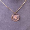 Bijoux collier aube doré acier inoxydable 316L chirurgical hypoallergénique rose fait main france artisanal phénaïsens phenaisens. Collier Aube