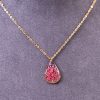 Bijoux doré acier inoxydable 316L chirurgical hypoallergénique goutte rose fait main france artisanal phénaïsens phenaisens. Collier Rosée Matinale
