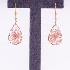 Bijoux rosée matinale acier inoxydable 316L chirurgical hypoallergénique fleurs rose clair fait main france artisanal phénaïsens phenaisens... Boucles d'Oreilles Rosée Matinale