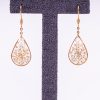 Bijoux rosée matinale doré acier inoxydable 316L chirurgical hypoallergénique fleurs blanc clair fait main france artisanal phénaïsens phenaisens.. Boucles d'Oreilles Rosée Matinale