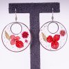Bijoux boucle d'oreille sérénité acier inoxydable 316L chirurgical hypoallergénique rouge fait main france artisanal phénaïsens phenaisens. Boucles d'Oreilles Sérénité