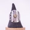 phénaïsens bijoux bague argenté fleurie acier inoxydable 316L chirurgical hypoallergénique fleurs blanc phenaisens fait main france artisanal. Bague Rosace
