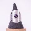 phénaïsens bijoux bague argenté fleurie acier inoxydable 316L chirurgical hypoallergénique fleurs violet phenaisens fait main france artisanal. Bague Rosace