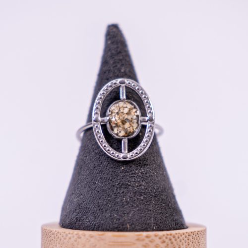 phénaïsens bijoux bague argenté mystère acier inoxydable 316L chirurgical hypoallergénique fleurs blanche phenaisens fait main france artisanal. Bague Mystère
