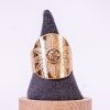 phénaïsens bijoux bague doré fleurie acier inoxydable 316L chirurgical hypoallergénique fleurs blanche phenaisens fait main france artisanal. Bague Rosace