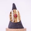 phénaïsens bijoux bague doré fleurie acier inoxydable 316L chirurgical hypoallergénique fleurs rouge phenaisens fait main france artisanal. Bague Rosace
