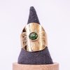 phénaïsens bijoux bague doré fleurie acier inoxydable 316L chirurgical hypoallergénique fleurs vert phenaisens fait main france artisanal. Bague Rosace
