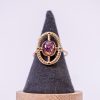 phénaïsens bijoux bague doréé mystère acier inoxydable 316L chirurgical hypoallergénique fleurs violet phenaisens fait main france artisanal. Bague Mystère