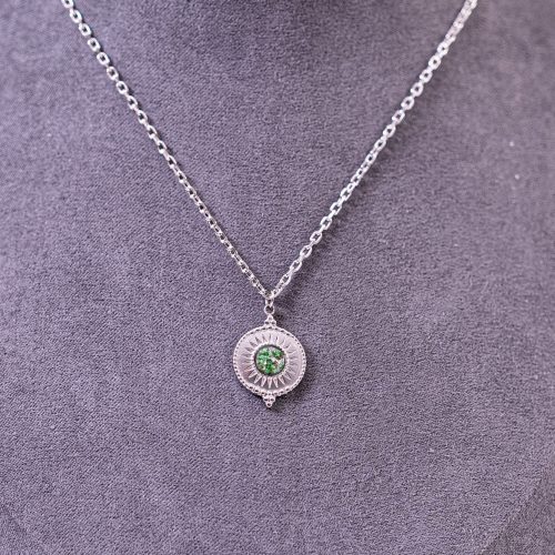 Phénaïsens bijoux collier Soleil argent ou or avec fleurs séchées. Collier Soleil